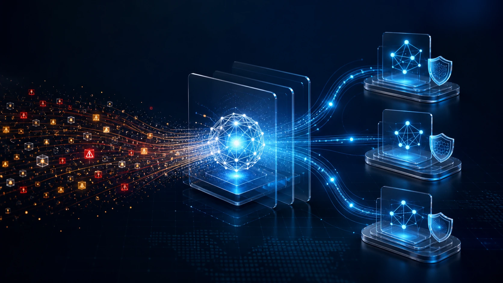 AI security operations layer transforming noisy SIEM alerts into correlated incident cases